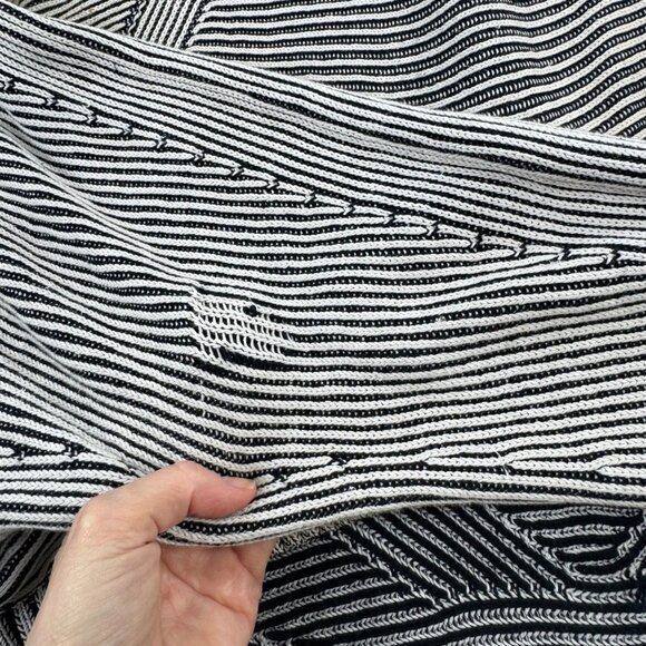 Alexander Wang Womens Tonal Striped Sweater Crop Size M Black White - Picture 10 of 10